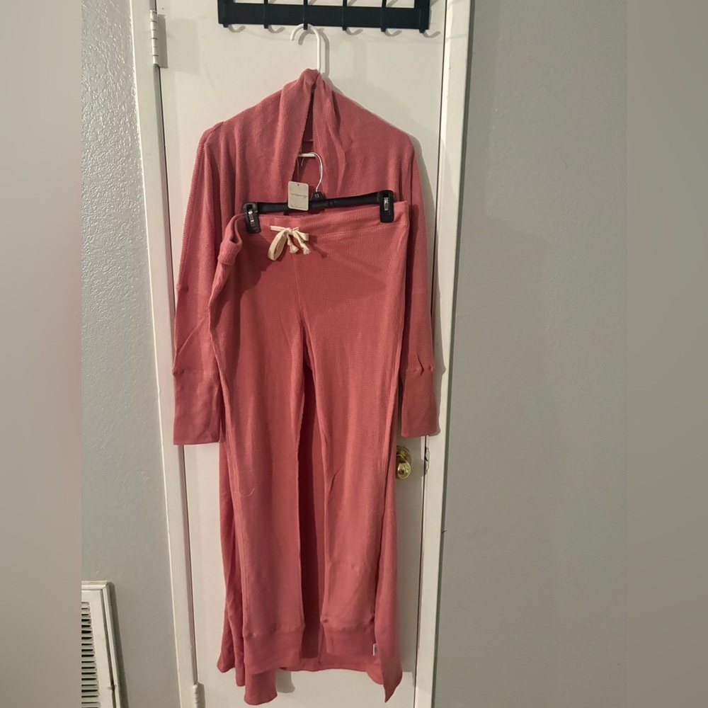 Free People Coral Lounge Set